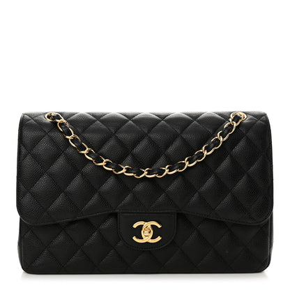 Chanel Caviar Quilted Jumbo Double Flap Black 1 of 14