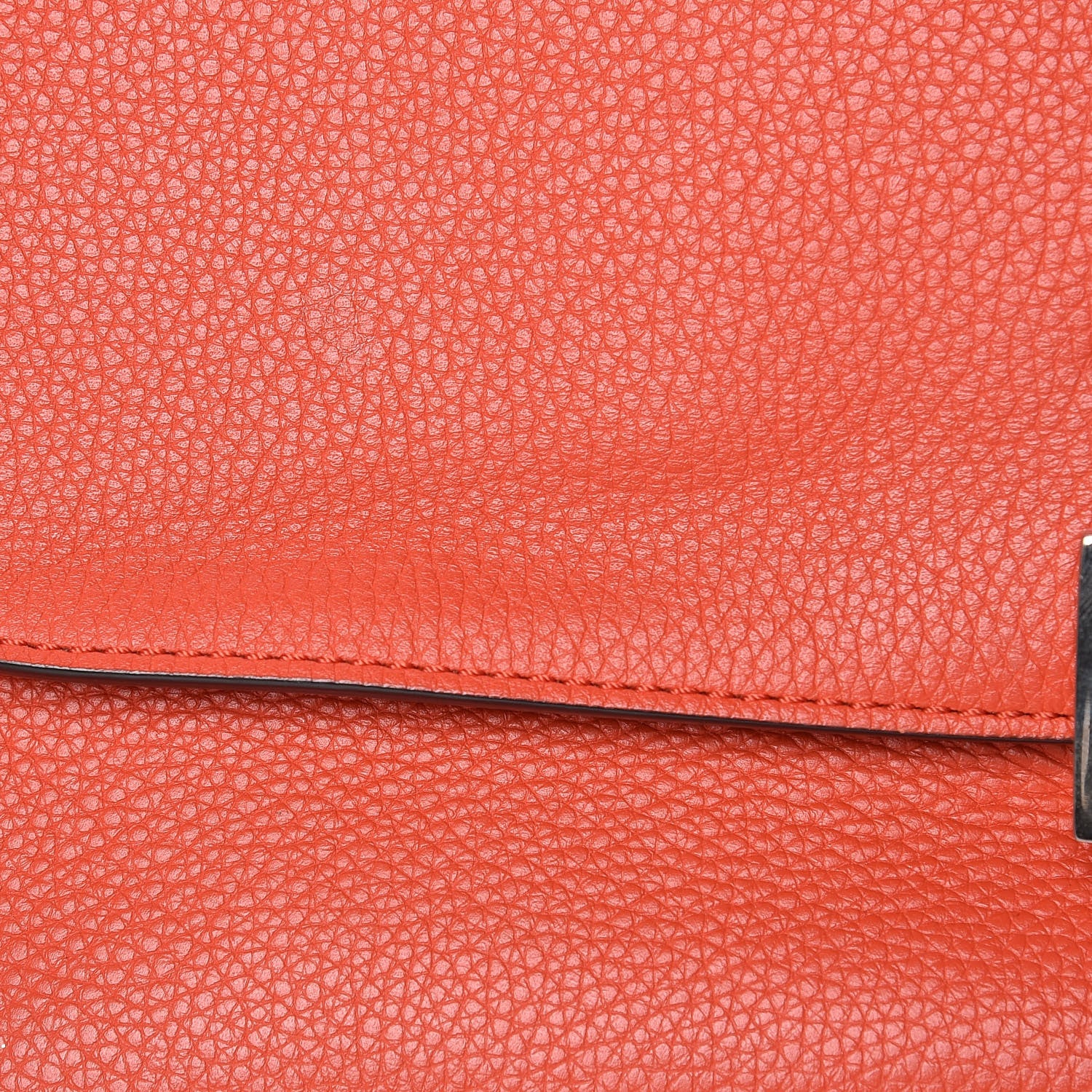 Celine Drummed Calfskin Suede Medium Trapeze Vermillion 21 of 21