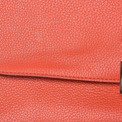 Celine Drummed Calfskin Suede Medium Trapeze Vermillion 21 of 21