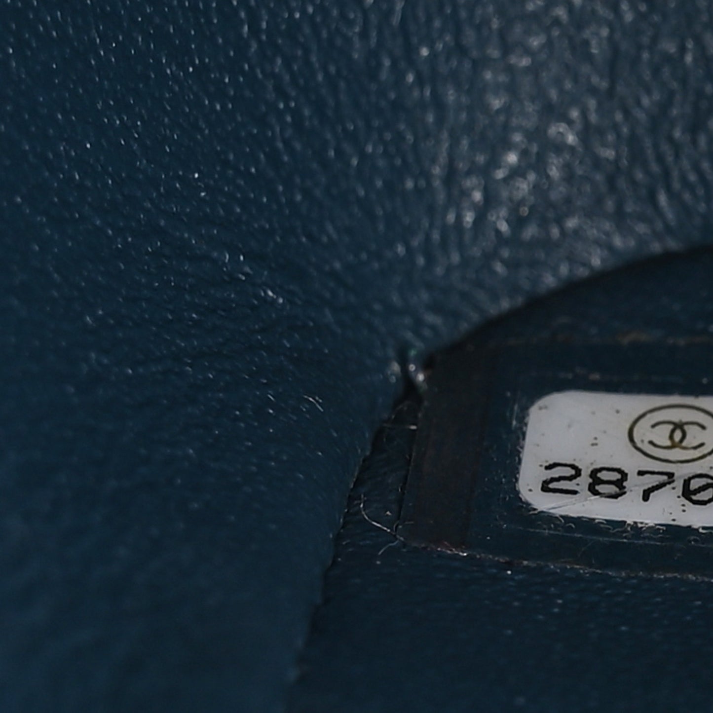 Lambskin Quilted Mini Square Flap Navy