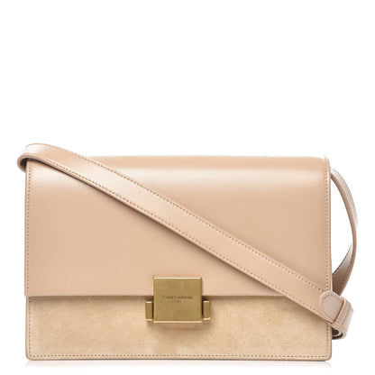 Saint Laurent Smooth Calfskin Suede Medium Bellechasse Bag Dark Beige 1 of 8