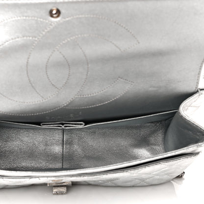 Chanel Metallic Calfskin Striped 2.55 Reissue 227 Silver 5 of 15