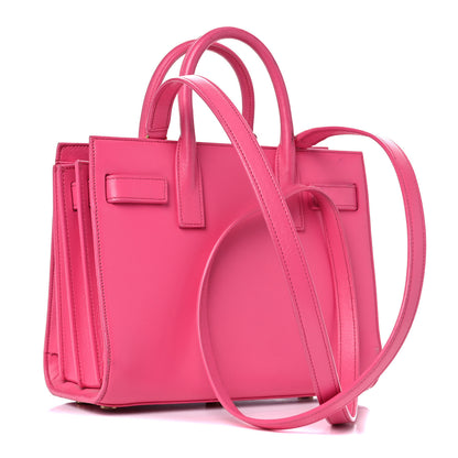 Saint Laurent Calfskin Nano Sac De Jour Lipstick Fuchsia 3 of 24
