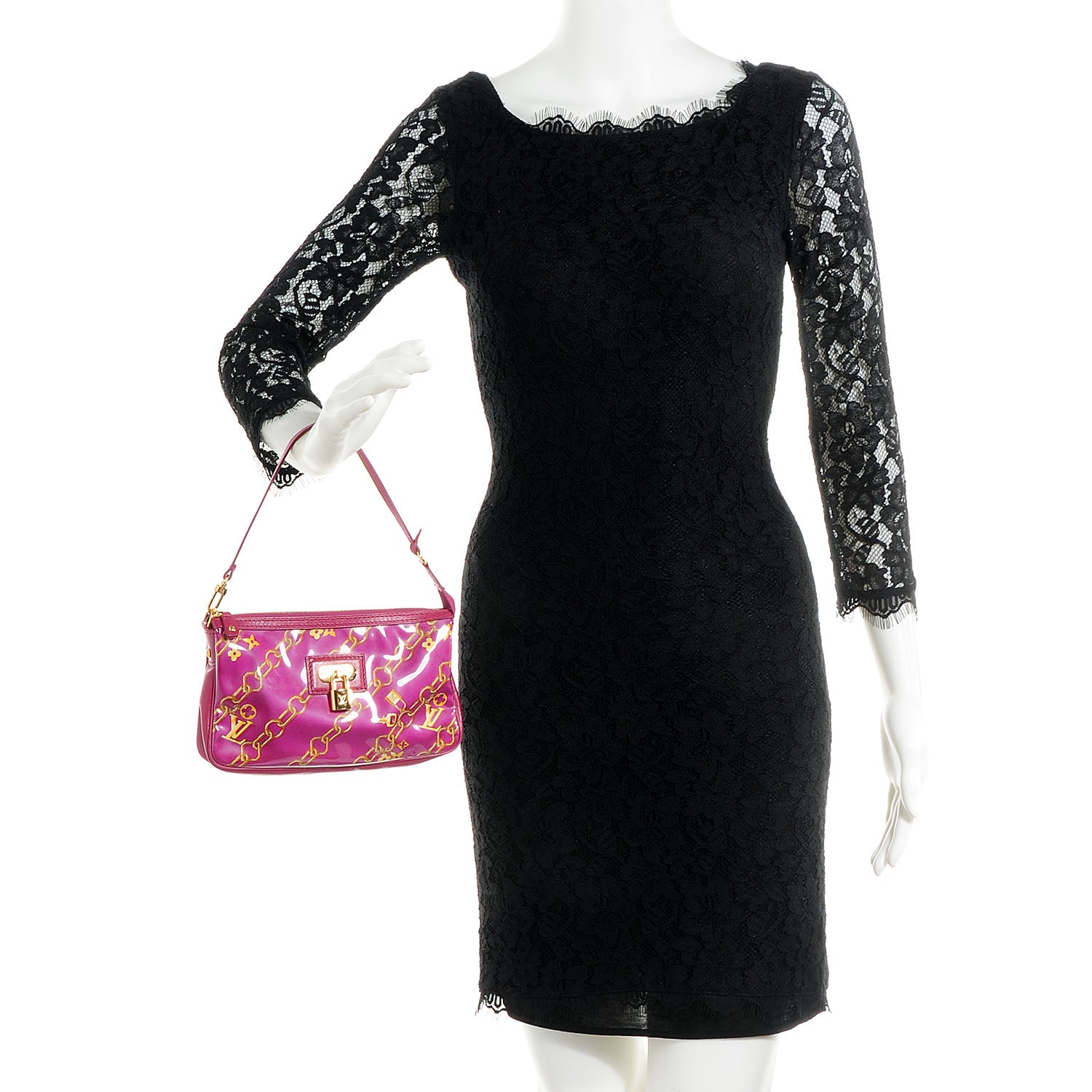 Louis Vuitton Monogram Charms Pochette Accessories Fuchsia 2 of 7