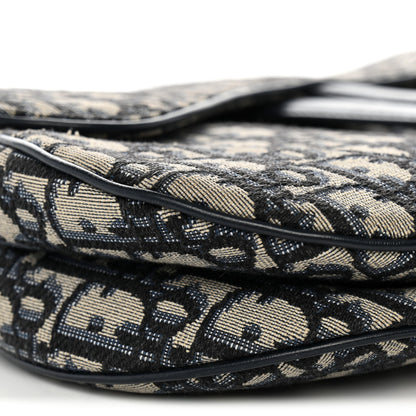 Christian Dior Oblique Saddle Bag Blue 10 of 12