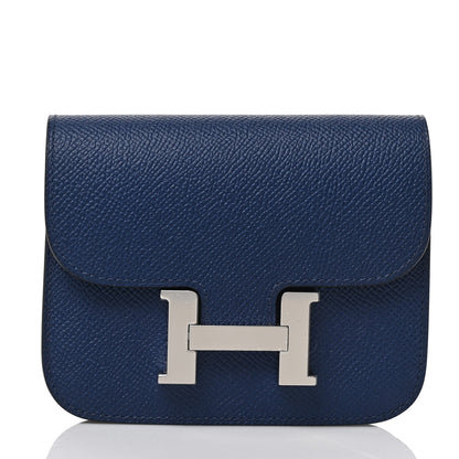Hermes Epsom Constance Slim Wallet Bleu Saphir 3 of 7