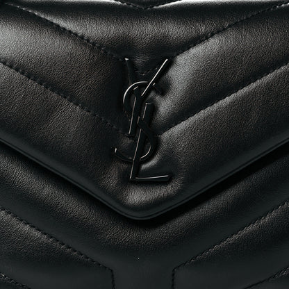 Saint Laurent Calfskin Y Quilted Monogram Toy Loulou Crossbody Bag Black 8 of 13
