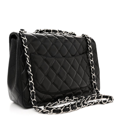 Chanel Lambskin Quilted Jumbo Single Flap Black 3 of 13
