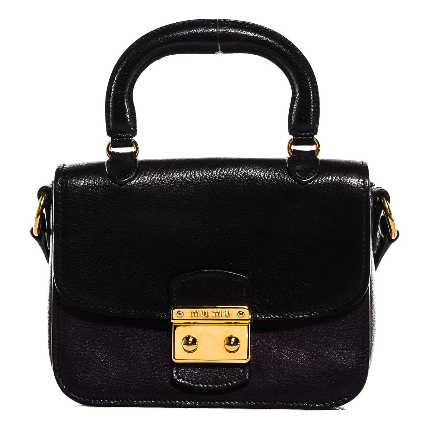 Goatskin Madras Bi-Color Mini Crossbody Bag Viola Iris