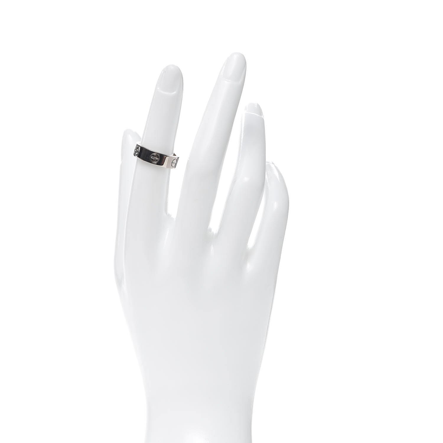 Cartier 18K White Gold 5.5mm LOVE Ring 51 5.75 2 of 5