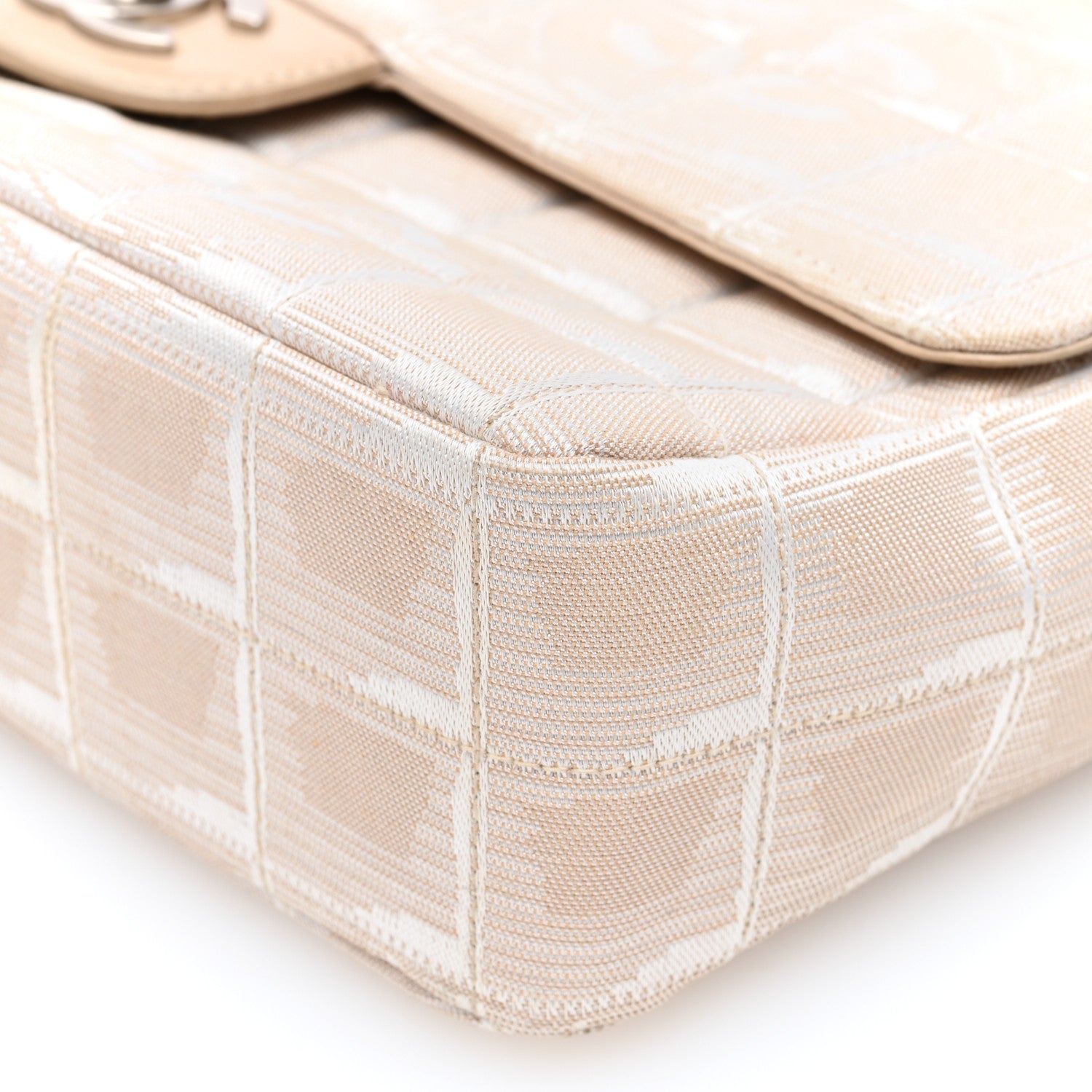 Chanel Nylon Medium Travel Flap Light Beige 10 of 11