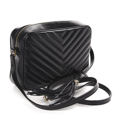 Saint Laurent Calfskin Matelasse Monogram Lou Camera Bag Black 3 of 10