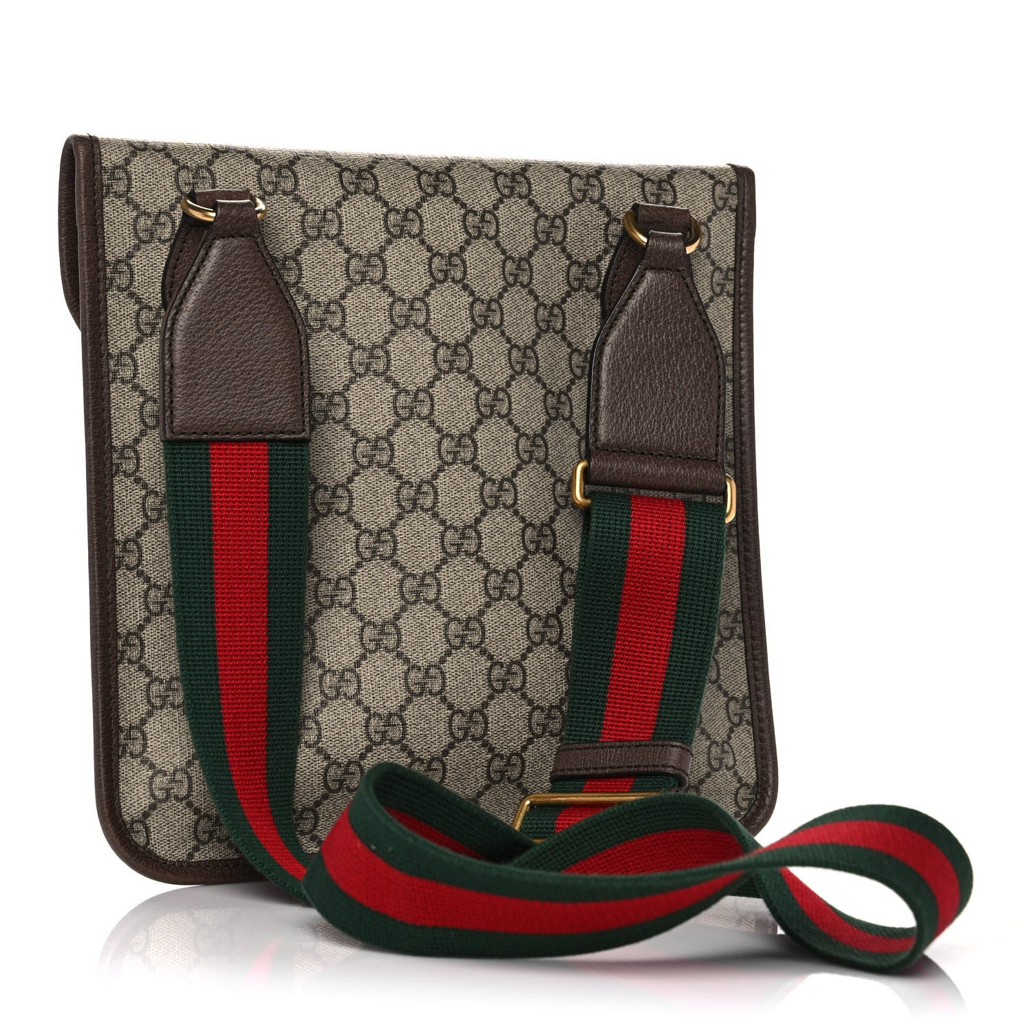 Gucci GG Supreme Monogram Web Medium Neo Vintage Flap Messenger Bag Beige New Acero 3 of 13