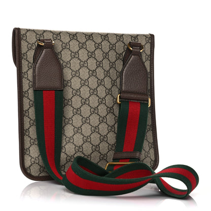 Gucci GG Supreme Monogram Web Medium Neo Vintage Flap Messenger Bag Beige New Acero 3 of 13