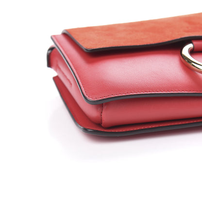 Chloe Suede Calfskin Small Faye Shoulder Bag Sepia Red 8 of 10
