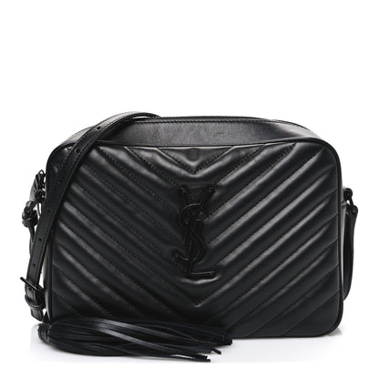 Saint Laurent Calfskin Matelasse Monogram Monochrome Lou Camera Bag Black 1 of 10