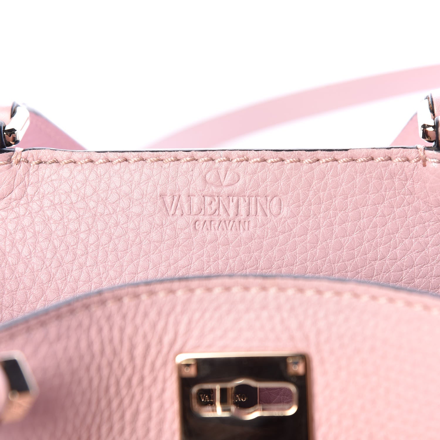 Valentino Garavani Pebbled Calfskin Small Joylock Satchel Loto 8 of 10