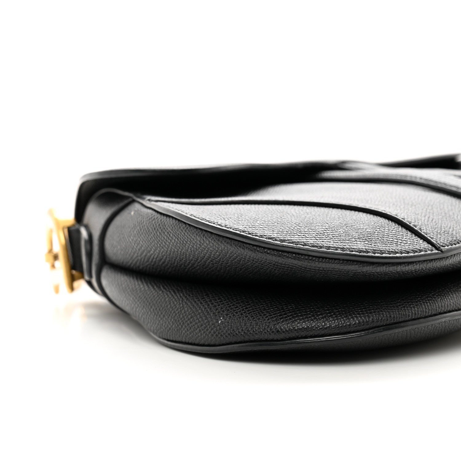 Christian Dior Grained Calfskin Saddle Bag Black 8 of 10