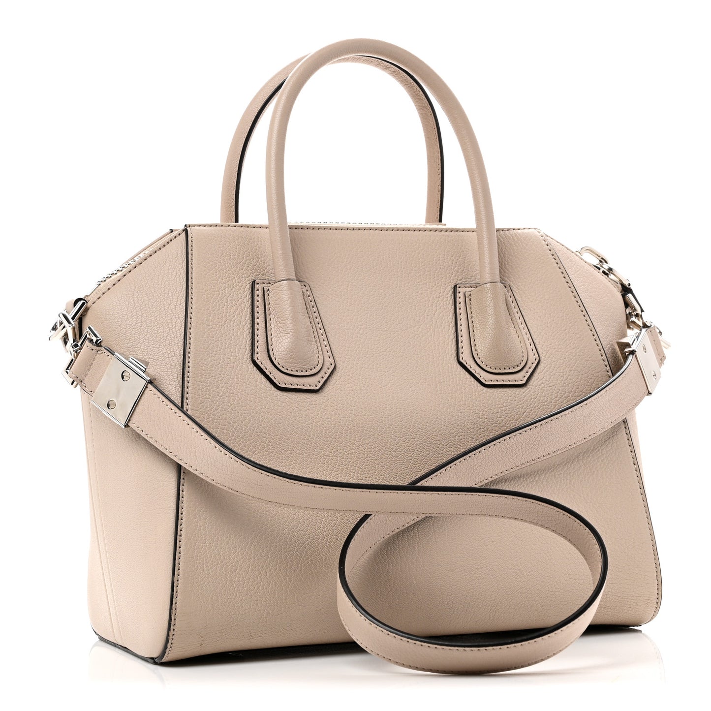 Sugar Goatskin Small Antigona Mastic