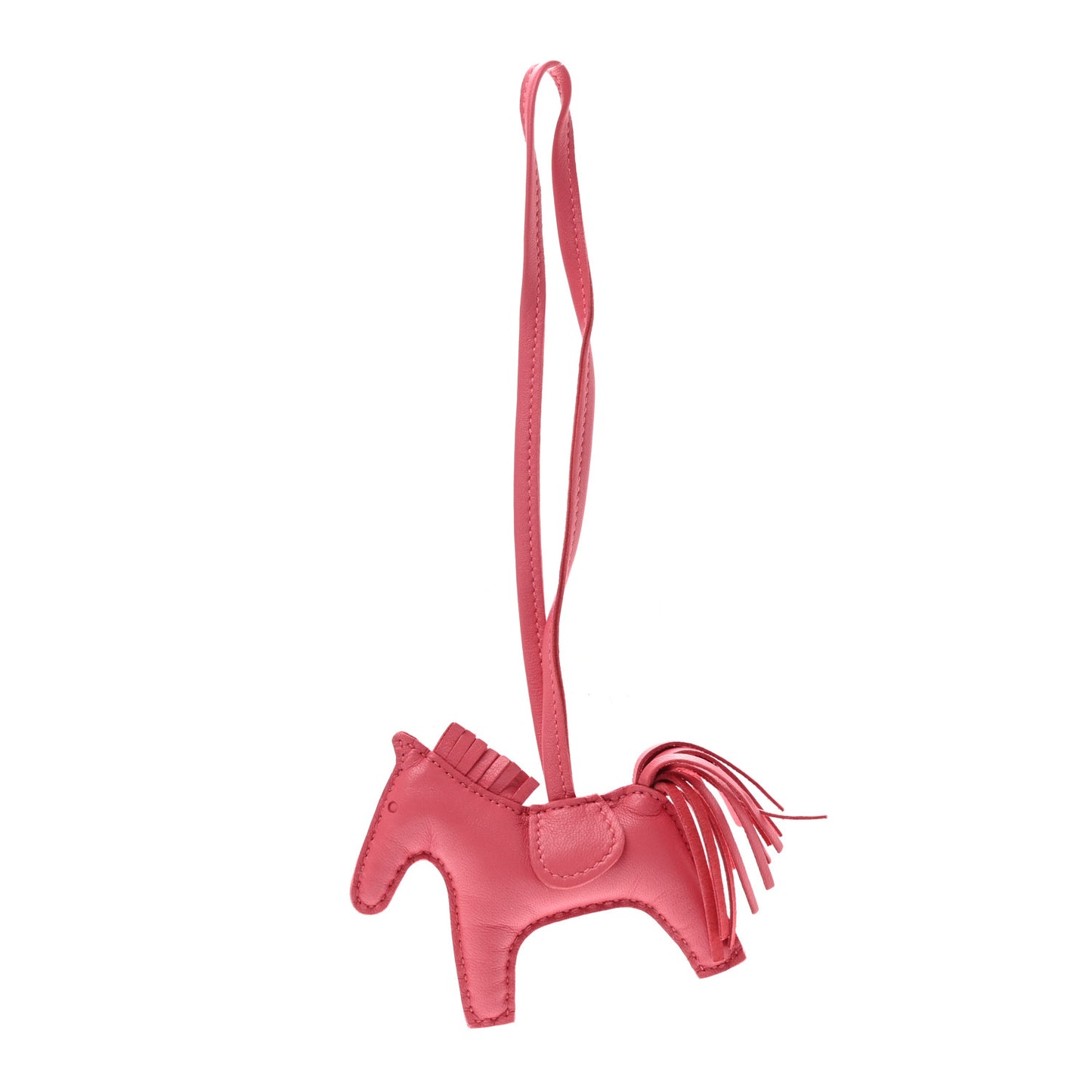 Milo Lambskin Grigri Rodeo Horse Bag Charm PM Rose Azalee