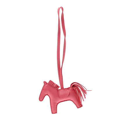 Hermes Milo Lambskin Grigri Rodeo Horse Bag Charm PM Rose Azalee 1 of 3