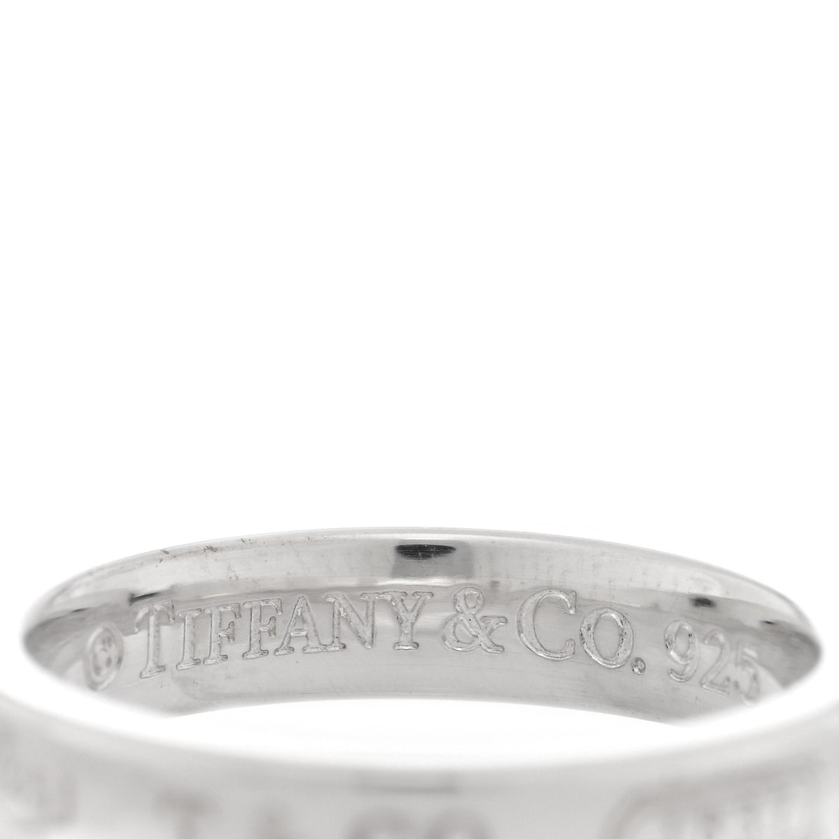 Tiffany Sterling Silver Narrow 1837 Band Ring 51 5.75 4 of 4