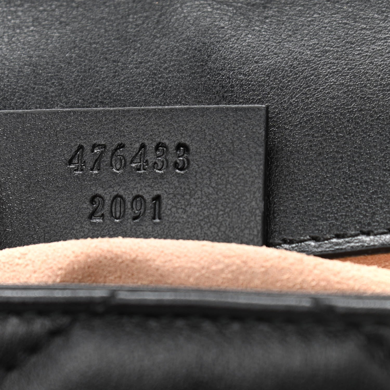Gucci Calfskin Matelasse Super Mini GG Marmont Shoulder Bag Black 7 of 11