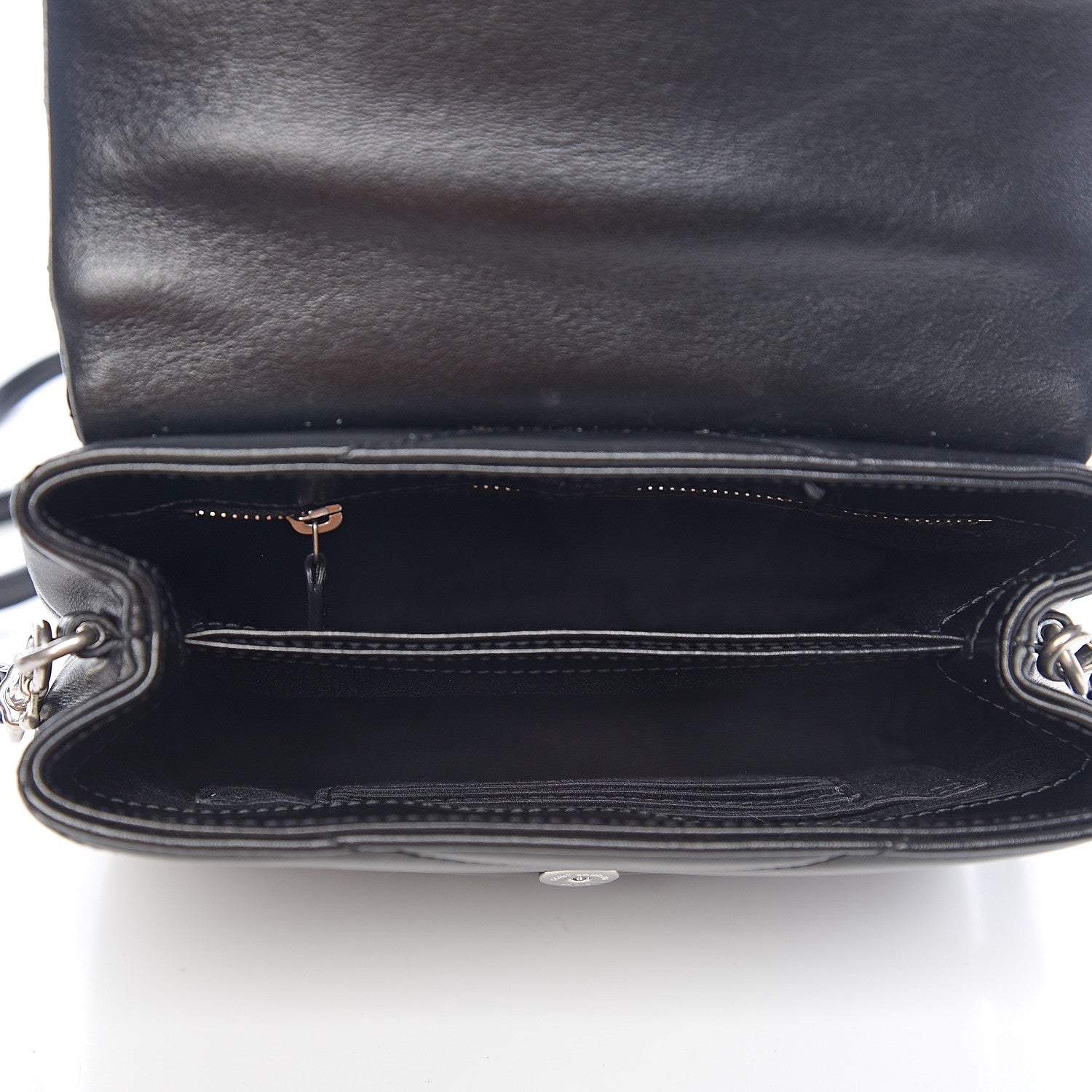 Saint Laurent Calfskin Y Quilted Monogram Toy Loulou Crossbody Bag Black 4 of 10