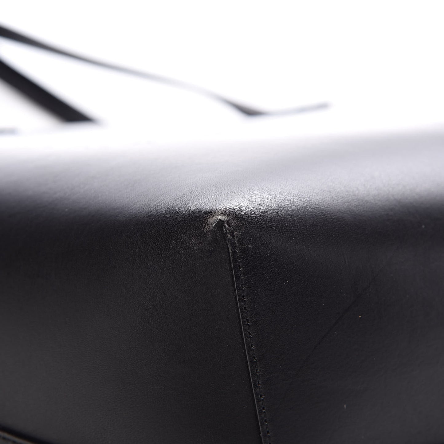 Calfskin Large Shopping Tote Black Flamma