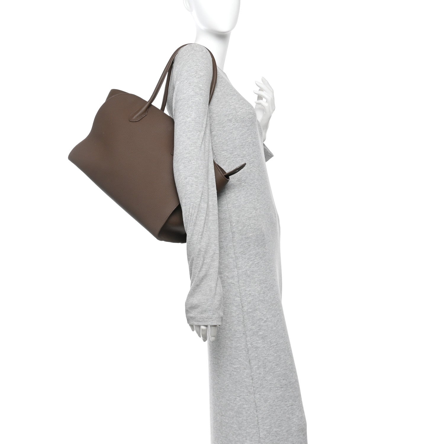 The Row Matte Grained Calfskin Marlo 14 Dark Olive 2 of 9