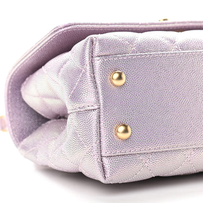 Chanel Iridescent Caviar Quilted Mini Coco Handle Flap Light Pink 8 of 10