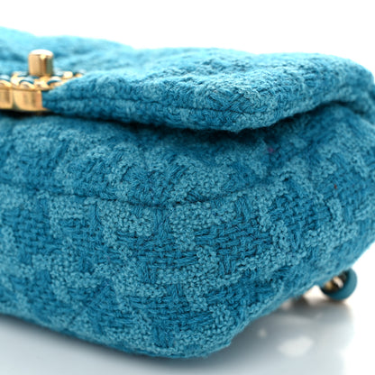 Chanel Tweed Quilted Chanel 19 Waist Bag Turquoise 10 of 10