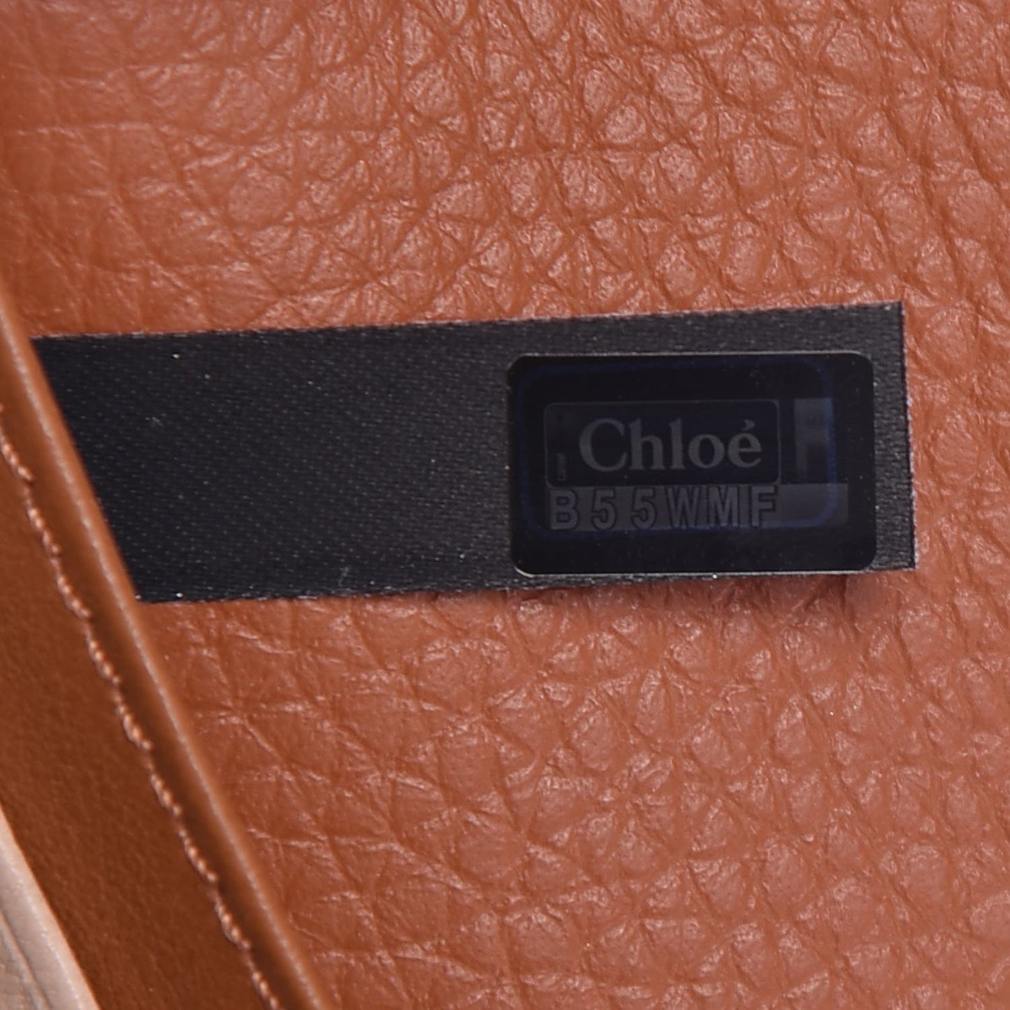 Calfskin Alphabet Long Wallet Brown