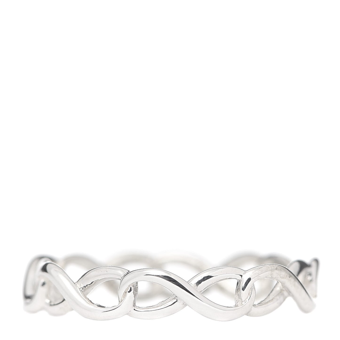 Sterling Silver Narrow Infinity Band Ring 50 5.25