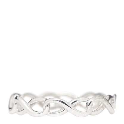 Tiffany Sterling Silver Narrow Infinity Band Ring 50 5.25 3 of 5