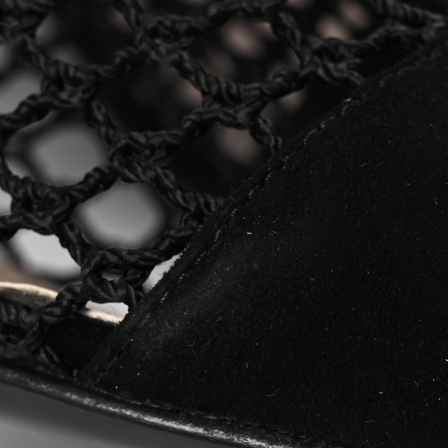 Suede Laminated Resille Naughtily-D 30mm Ankle Boots 40 Black