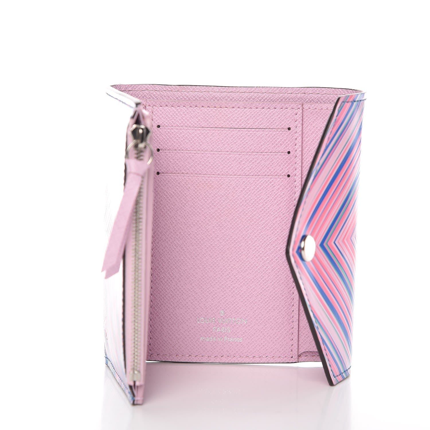 Louis Vuitton Epi Tropical Victorine Wallet Blue Rose 5 of 7