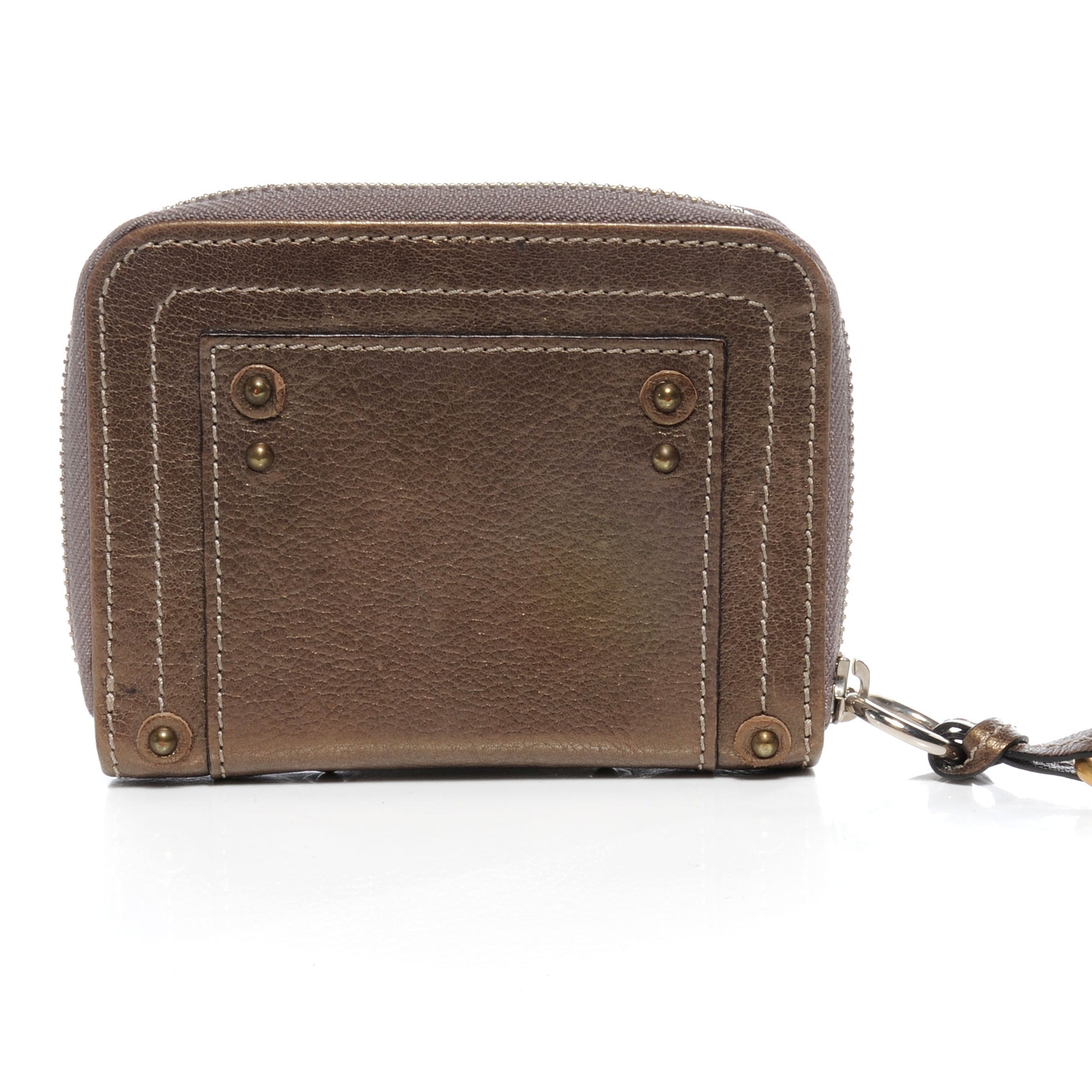 Chloe Leather Paddington French Wallet Metallic 3 of 8