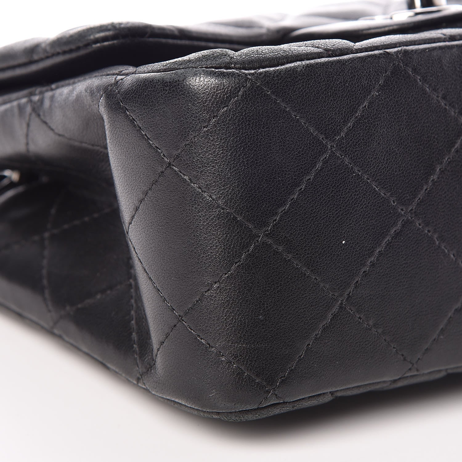 Chanel Lambskin Quilted Mini Square Flap Black 9 of 15