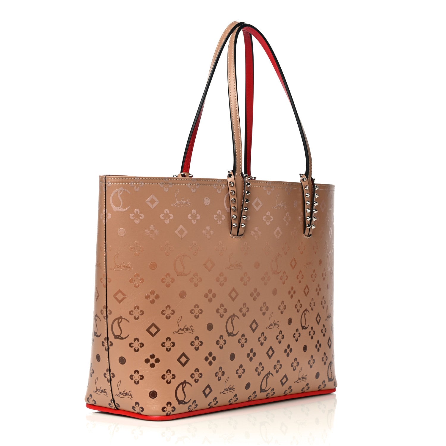 Christian Louboutin Calfskin Patent Degrade Loubinthesky East West Cabata Tote Nude 4 of 12