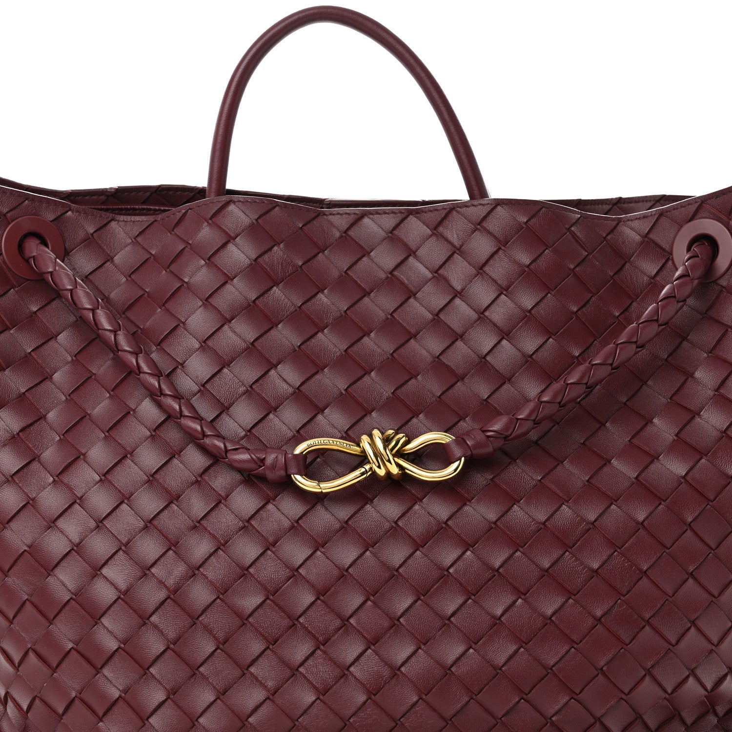 Bottega Veneta Nappa Intrecciato Large Andiamo Shoulder Bag Barolo 7 of 9