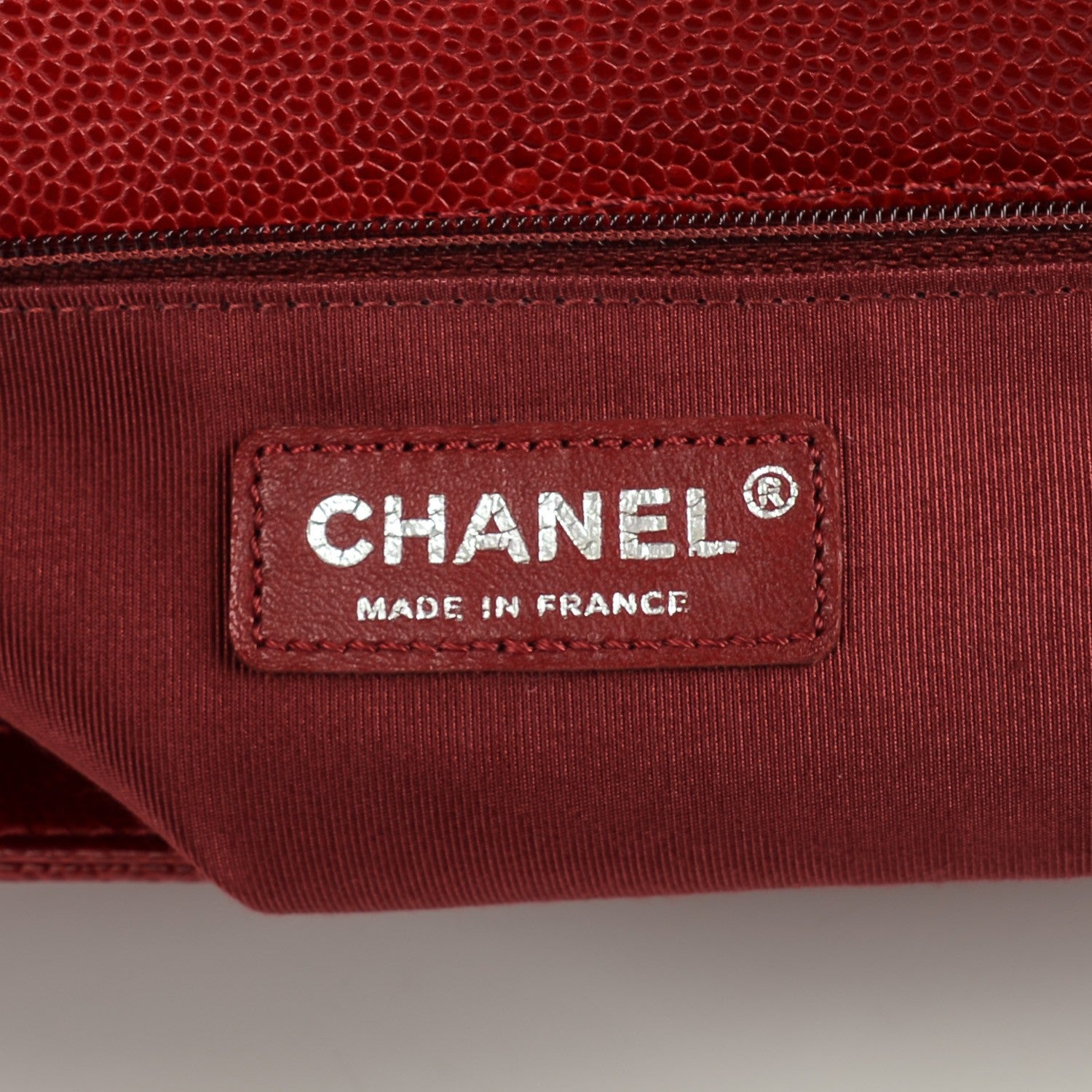 Chanel Caviar Quilted New Medium Boy Flap Dark Red 6 of 8