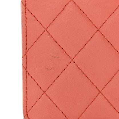 Chanel Lambskin Quilted Yen Wallet Orange 7 of 18