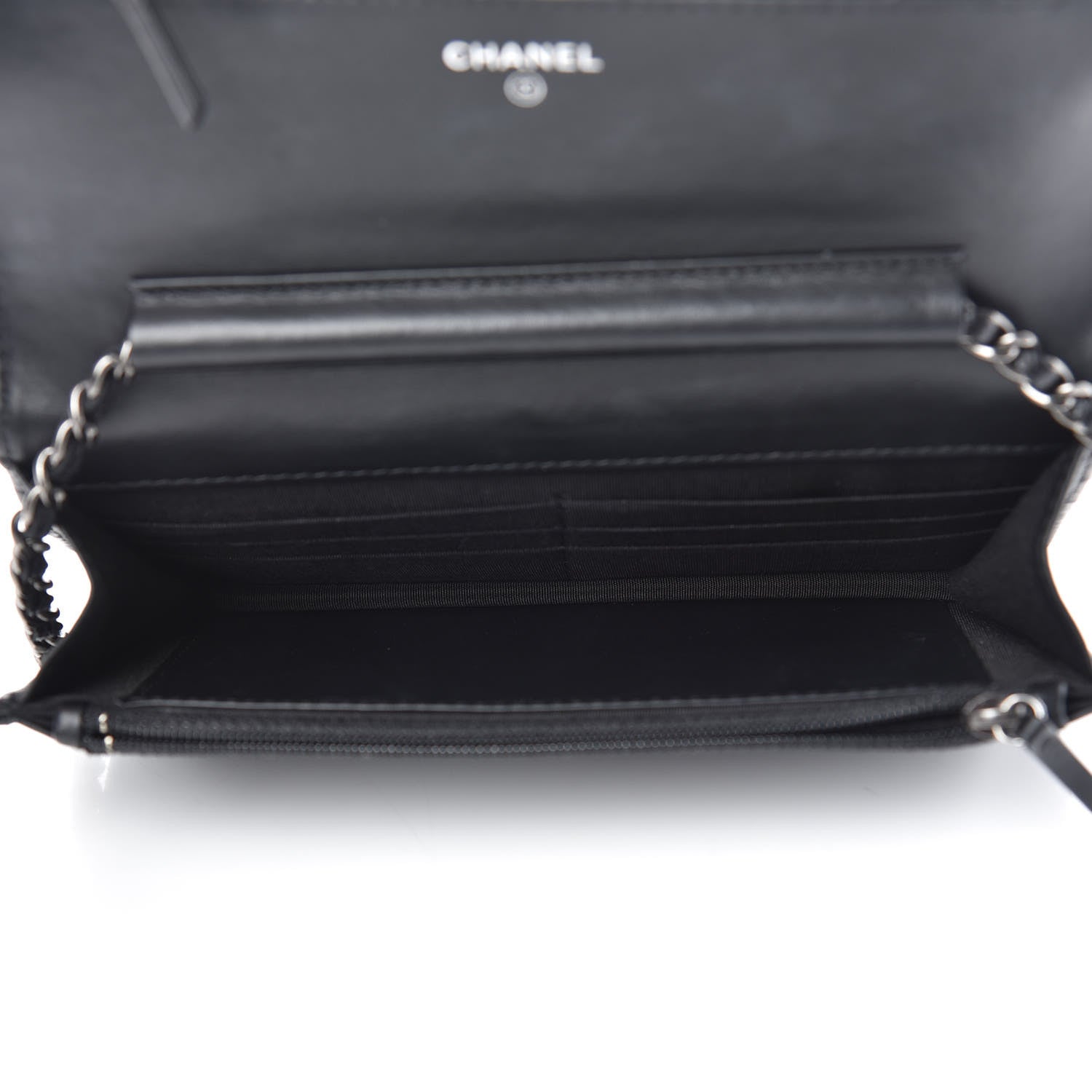 Chanel Calfskin Quilted Boy Wallet On Chain WOC Black 5 of 9