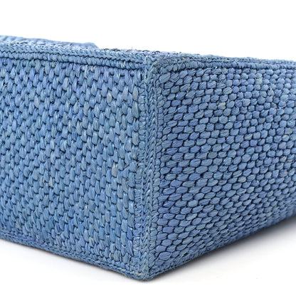 Loewe X PAULA'S IBIZA Raffia Small Font Tote Light Blue 8 of 8
