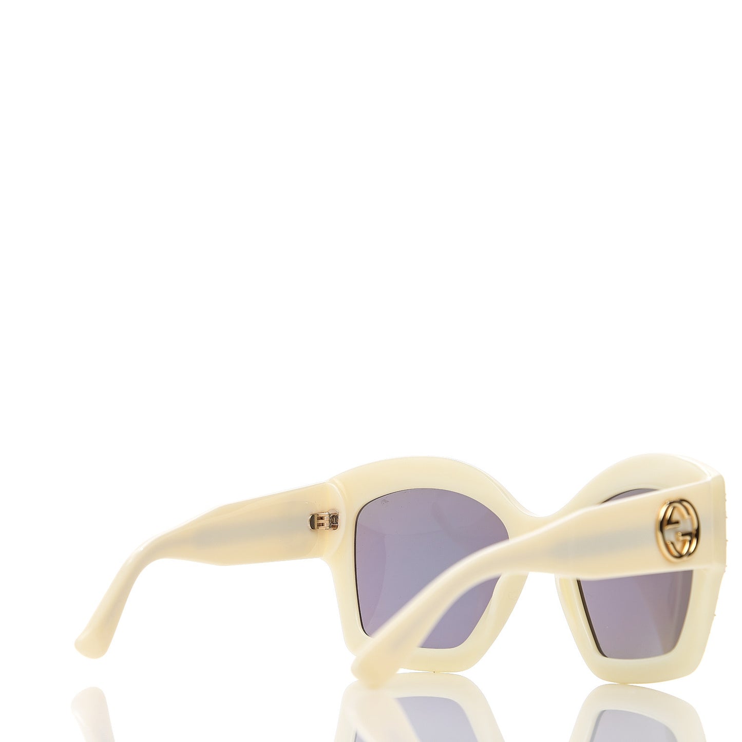 Square Frame Star Sunglasses GG 3870/S Ivory Gold