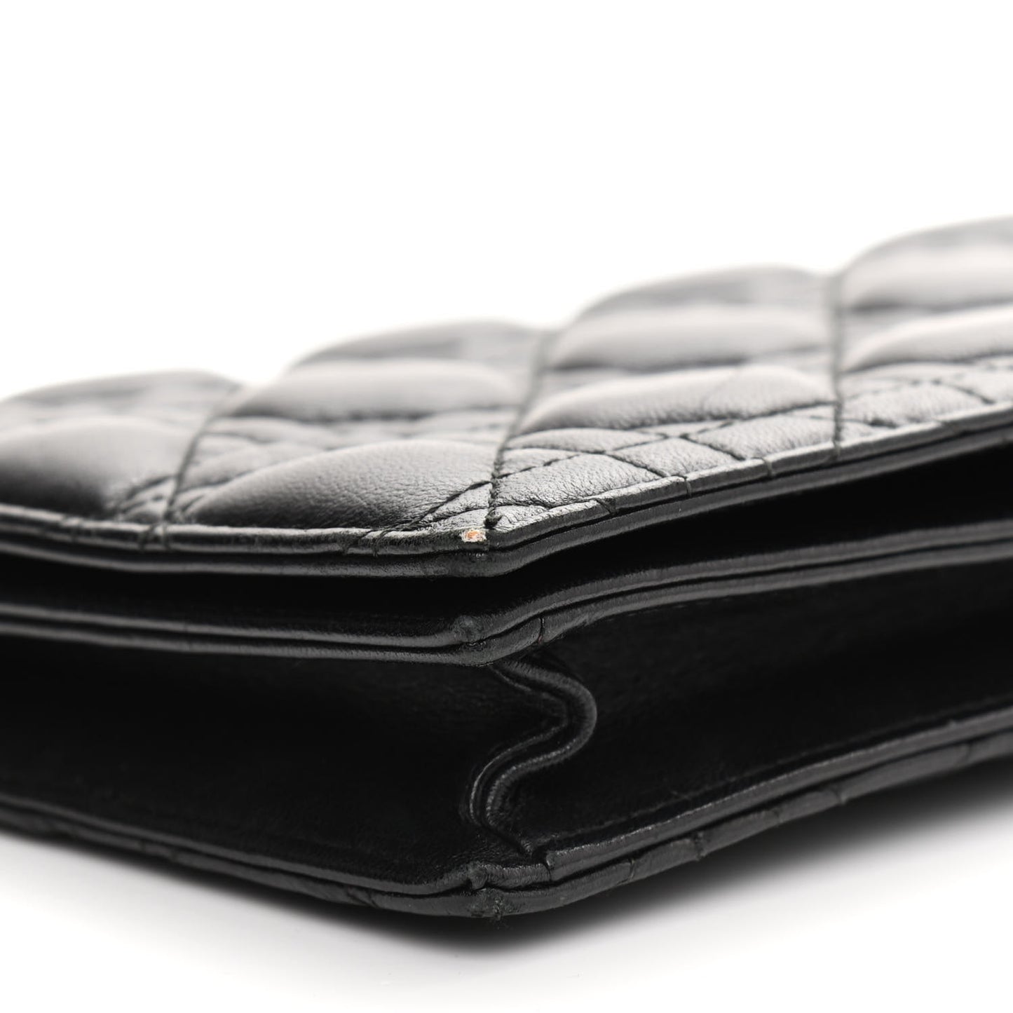 Lambskin Cannage Lady Dior Convertible Clutch Black