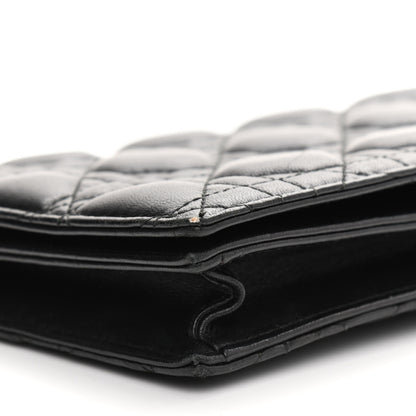 Christian Dior Lambskin Cannage Lady Dior Convertible Clutch Black 8 of 14