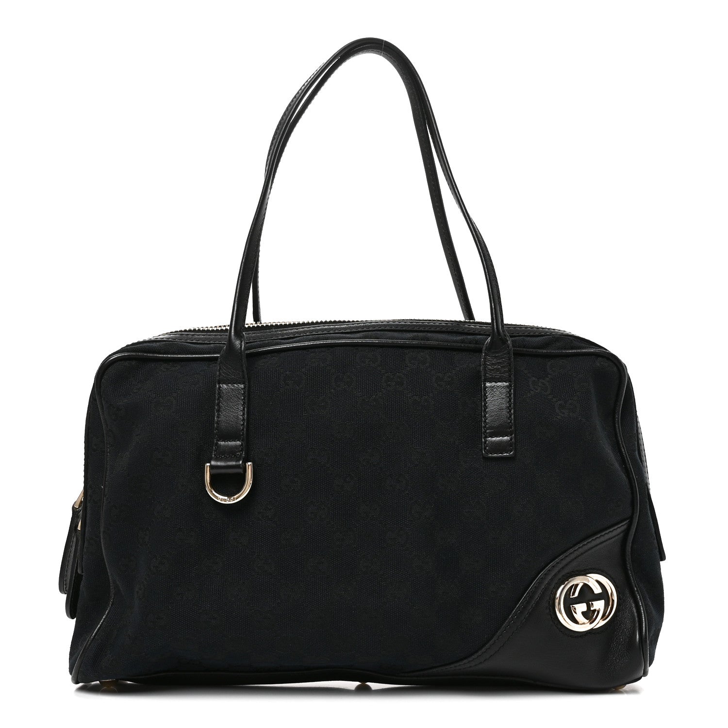Gucci Monogram Medium New Britt Boston Black 1 of 10