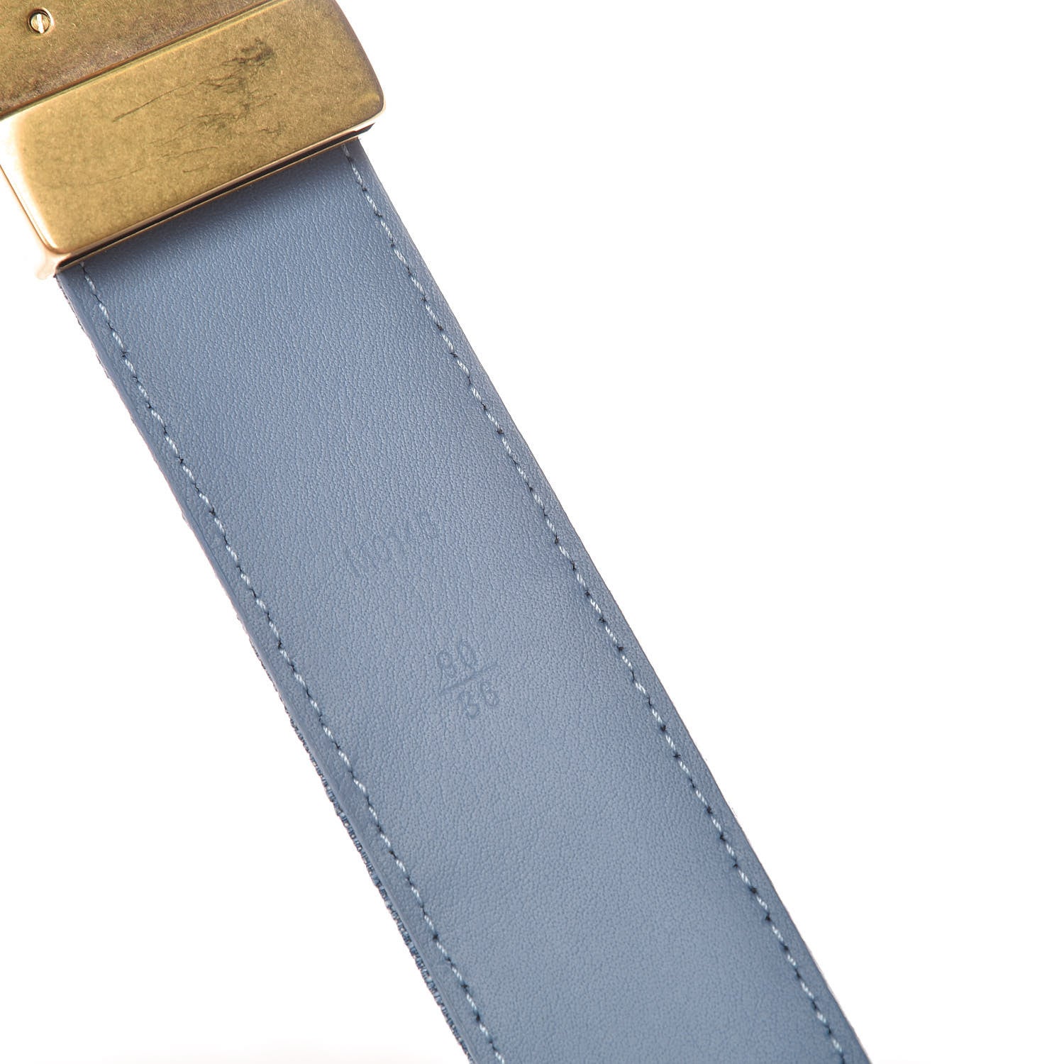Louis Vuitton Denim 35mm LV New Wave Belt 90 36 5 of 9